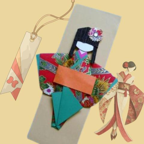 Marque page kimono origami